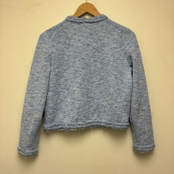 J. Crew Marled Fringe-Trim Sweater Lady Jacket - Picture 13 of 13